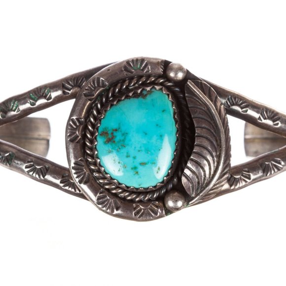 Sterling Silver Turquoise Nugget Cuff Bracelet